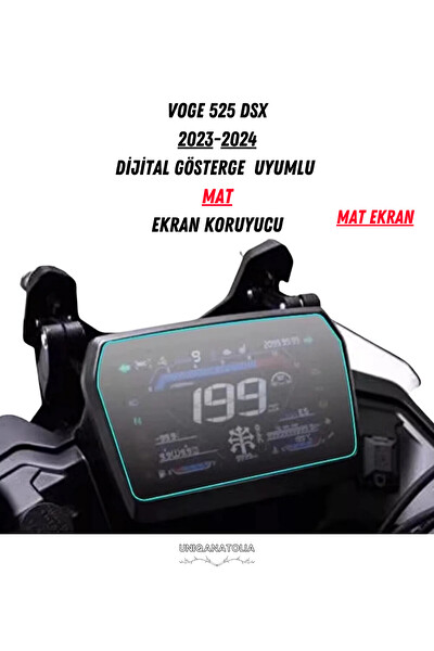 Uniqanatolia Voge 525 DSX 2023-2024 Dijital Gösterge Uyumlu Mat Ekran Koruyucu