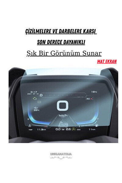 Uniqanatolia Voge 525 DSX 2023-2024 Dijital Gösterge Uyumlu Mat Ekran Koruyucu