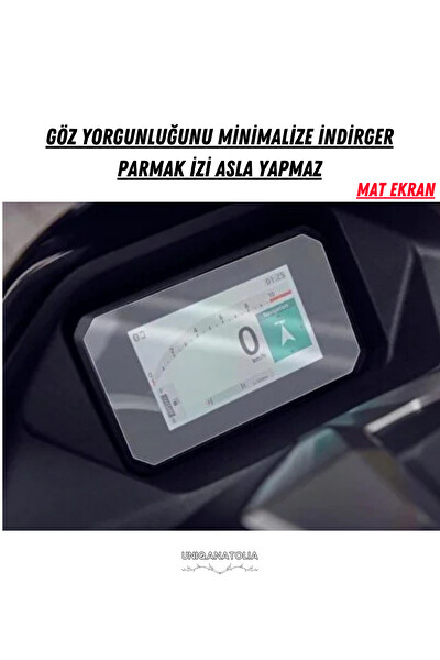 Uniqanatolia Honda Forza Makyajlı Kasa 2024-2025 Dijital Gösterge Uyumlu Mat Ekran Koruyucu