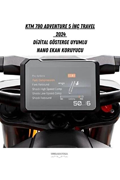 Uniqanatolia Ktm 790 Adventure 5 inç Travel 2024 Dijital Gösterge Uyumlu Nano Ekran Koruyucu