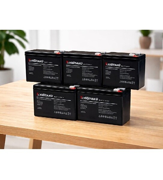 Yiğit Akü 12V 9Ah AGM Akü 5'li Paket 150x65x90 MM - Üretim Tarihi : 2026