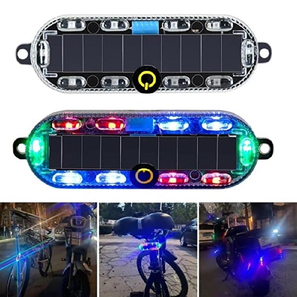 Powermaster PM-25928 Bisiklet-Motosiklet Solar RGB Flaşör Led Işık