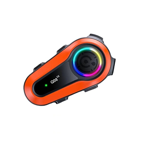 Hzl Store Q08 2X Motosiklet Kask Bluetooth İntercom Çift Kişi Görüşme Destekli Kulaklık