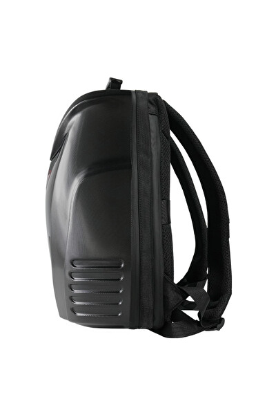 Zampago Sert Kasa USB Şarj Girişli LED Baykuş Gözlü Motosiklet Sırt Çantası