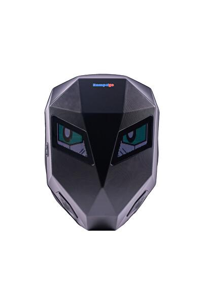 Zampago Sert Kasa USB Şarj Girişli Karbon Fiber LED Kırmızı Göz Maskeli Motosiklet Sırt Çantası