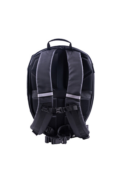 Zampago Sert Kasa USB Şarj Girişli Karbon Fiber LED Kırmızı Göz Maskeli Motosiklet Sırt Çantası