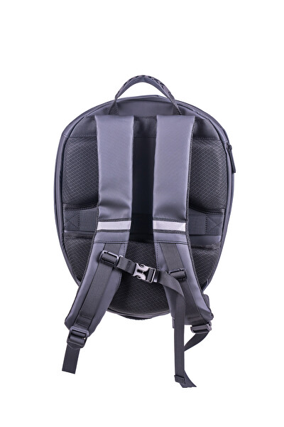 Zampago Sert Kasa USB Şarj Girişli Karbon Fiber LED Gözlü Akıllı Motosiklet Sırt Çantası