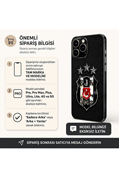 Piyatech Siyah Beyaz 1903 Tüm Telefon Modellerine Uyumlu Kaplama Sipariş Sonrası Marka ve Modelinizi İletiniz