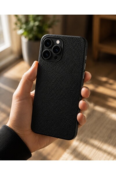 Piyatech Siyah Saten Deri Tüm Telefon Modellerine Uyumlu Kaplama Sipariş Sonrası Marka ve Modelinizi İletiniz