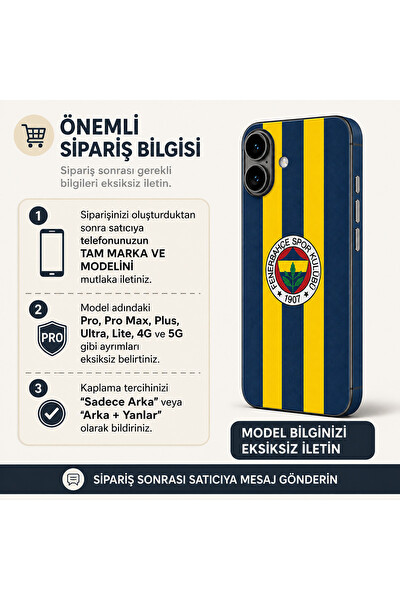 Piyatech Sarı Lacivert Tüm Telefon Modellerine Uyumlu Kaplama Sipariş Sonrası Marka ve Modelinizi İletiniz
