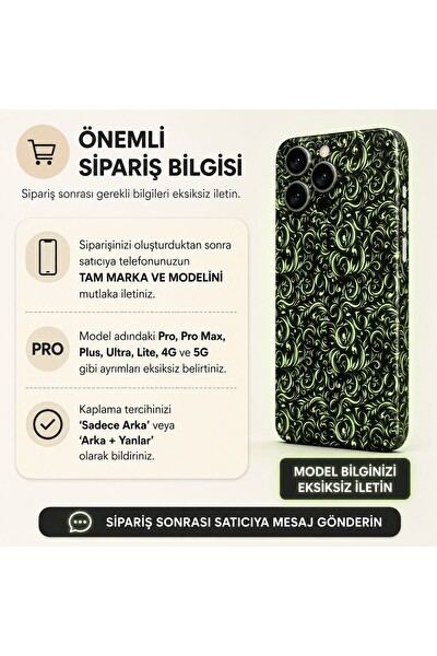 Piyatech Fosforlu Gece Barok Tüm Telefon Modellerine Uyumlu Kaplama Sipariş Sonrası Marka ve Modelinizi İletiniz