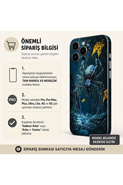 Piyatech Gece Örümcek Ağı Tüm Telefon Modellerine Uyumlu Kaplama Sipariş Sonrası Marka ve Modelinizi İletiniz