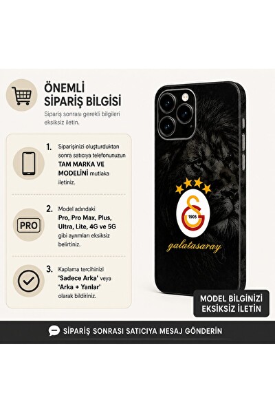 Piyatech Aslan Siyah Tüm Telefon Modellerine Uyumlu Kaplama Sipariş Sonrası Marka ve Modelinizi İletiniz