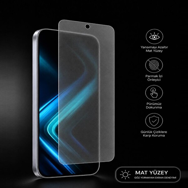 Engo Infinix GT 50 Pro Uyumlu Mat Ekran Koruyucu Yansıma ve Parlama Önleyici 9H Nano Ekran Koruması 2