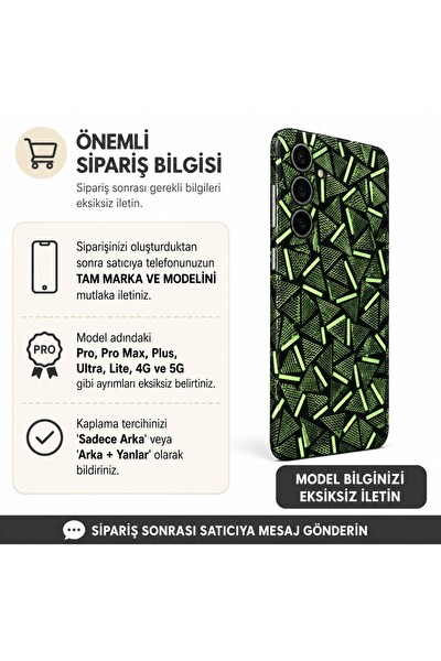 Piyatech Fosfor Geometri Tüm Telefonlara Uyumlu Kaplama - Sipariş Sonrası Marka ve Modelinizi İletiniz