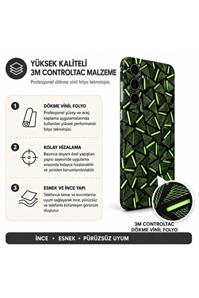 Piyatech Fosfor Geometri Tüm Telefonlara Uyumlu Kaplama - Sipariş Sonrası Marka ve Modelinizi İletiniz