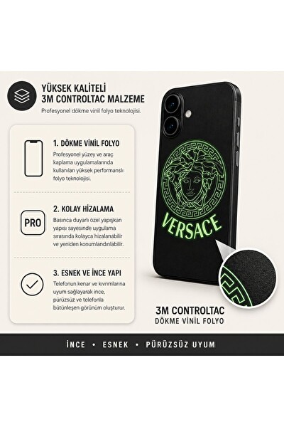 Piyatech Fosforlu Medusa Siyah Tüm Telefonlara Uyumlu Kaplama - Sipariş Sonrası Marka ve Modelinizi İletiniz