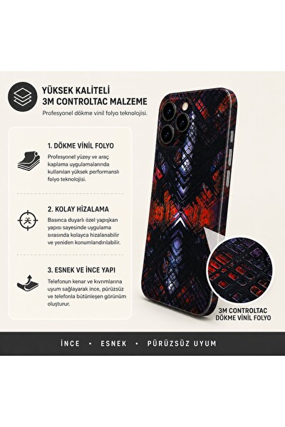 Piyatech Neon Kızıl Devre Tüm Telefonlara Uyumlu Kaplama - Sipariş Sonrası Marka ve Modelinizi İletiniz