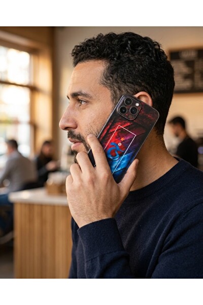 Piyatech Bordo Mavi Logo Tüm Telefon Modellerine Uyumlu Kaplama Sipariş Sonrası Marka ve Modelinizi İletiniz
