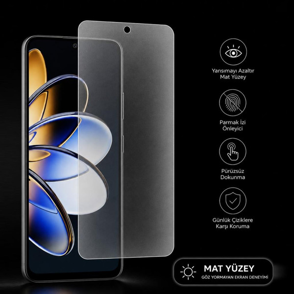 Engo General Mobile GM 26 One 5G Uyumlu Mat Ekran Koruyucu Yansıma ve Parlama Önleyici Esnek Nano