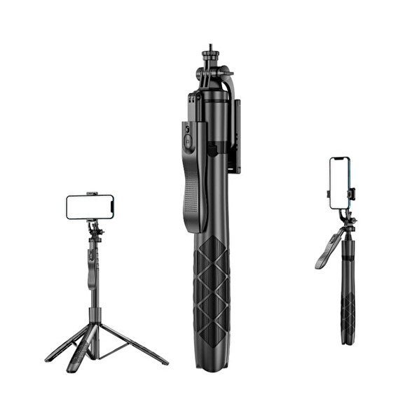 Hzl Store C12 Akıllı Takipli Selfie Çubuğu 1.8 Metre 360 Derece Döner Kumandalı Telefon Tripodu