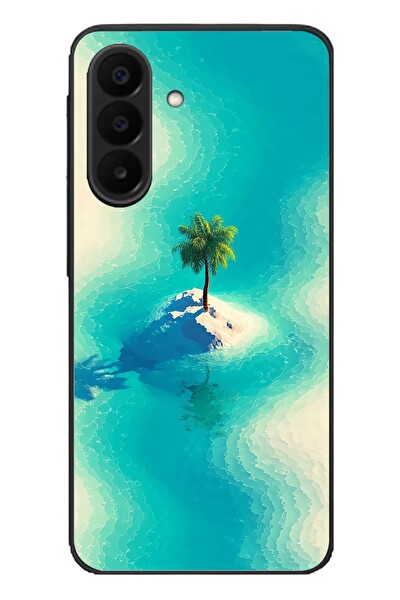 Le Balvo Samsung Galaxy A27 Uyumlu Adada Palmiye Baskılı Silikon Kılıf