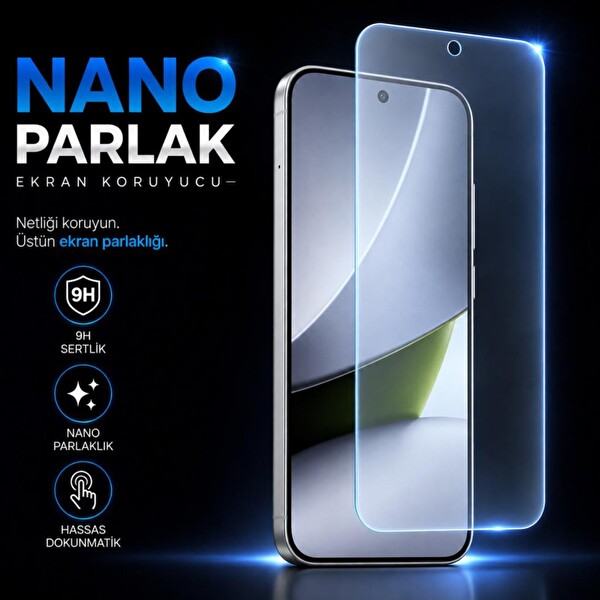 Engo Poco F9 Pro Uyumlu 9H Nano Parlak Ekran Koruyucu Kırılmaz Esnek Cam Çizilme ve Darbe Dayanıklı Şeffaf Koruma 2