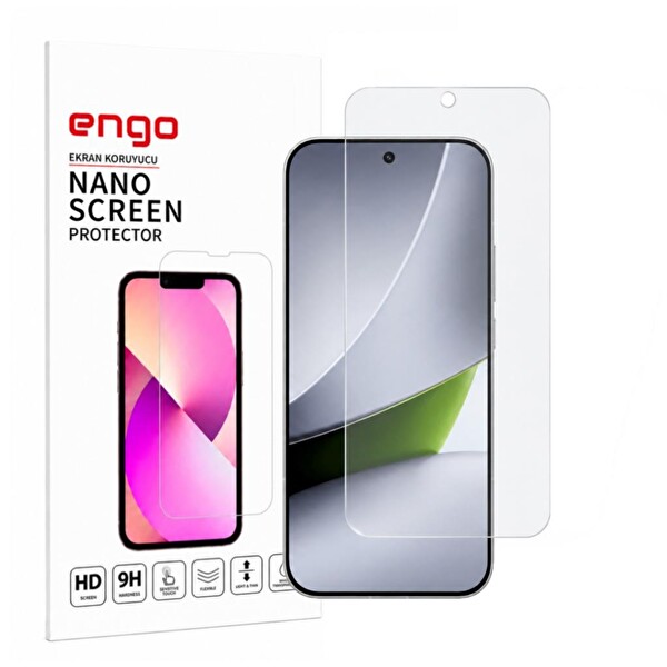 Engo Poco F9 Pro Uyumlu 9H Nano Mat Ekran Koruyucu Yansıma ve Parlama Önleyici Parmak İzi Bırakmayan Esnek Cam