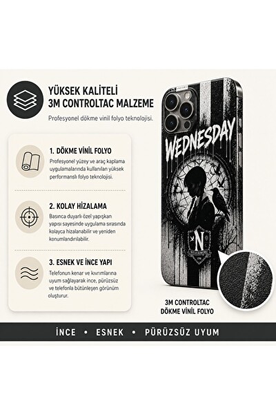 Piyatech Wednesday Tüm Telefon Modellerine Uyumlu Kaplama Sipariş Sonrası Marka ve Modelinizi İletiniz