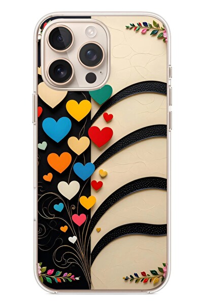 Le Balvo iPhone 16 Pro Max Uyumlu Çiçek Bukleleri Baskılı Silikon Kılıf