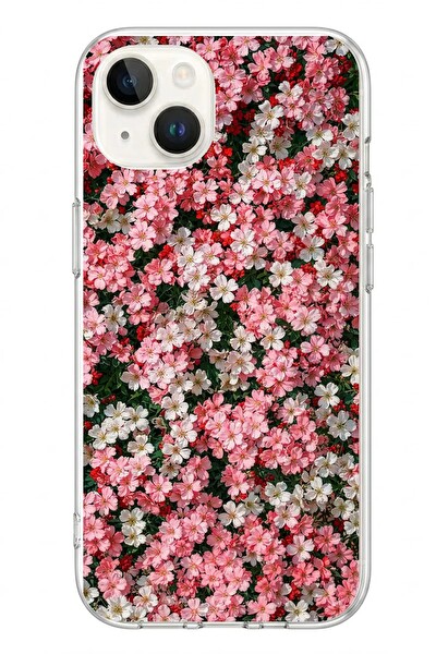 Le Balvo iPhone 13 - 14 Uyumlu Ahenkli Papatyalar Baskılı Silikon Kılıf
