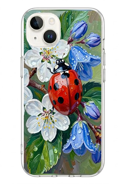 Le Balvo iPhone 13 - 14 Uyumlu Lale Bahçesi Baskılı Silikon Kılıf