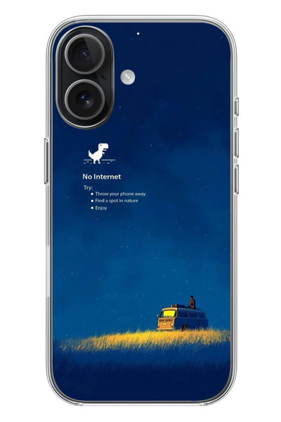 Le Balvo iPhone 17 Uyumlu İnternet Yok Baskılı Silikon Kılıf
