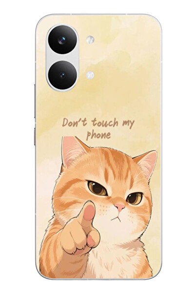 Le Balvo POCO X8 Pro Max Uyumlu Dont Touch My Phone Baskılı Silikon Kılıf