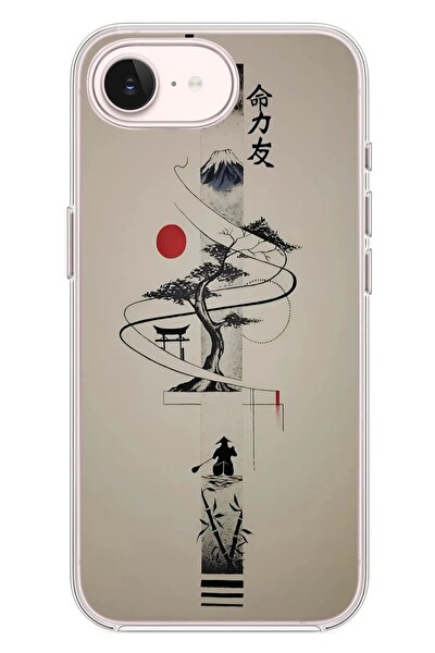 Le Balvo iPhone 17e Uyumlu Japon Felsefesi Baskılı Silikon Kılıf