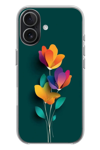 Le Balvo iPhone 17 Uyumlu Modernizimin Çicekleri Baskılı Silikon Kılıf