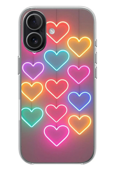Le Balvo iPhone 17 Uyumlu Neon Kalpler Baskılı Silikon Kılıf