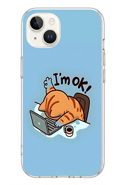 Le Balvo iPhone 13 - 14 Uyumlu l'M Ok Baskılı Silikon Kılıf