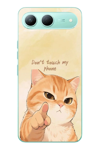 Le Balvo Tecno Spark 40 5G Uyumlu Dont Touch My Phone Baskılı Silikon Kılıf