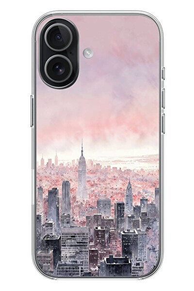 Le Balvo iPhone 17 Uyumlu Gökdelenler Baskılı Silikon Kılıf