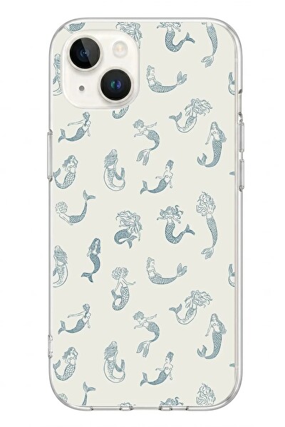 Le Balvo iPhone 13 - 14 Uyumlu Deniz Kızları Baskılı Silikon Kılıf