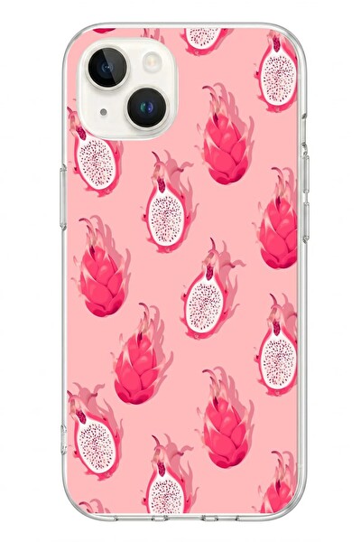Le Balvo iPhone 13 - 14 Uyumlu Ejder Meyvesi Baskılı Silikon Kılıf
