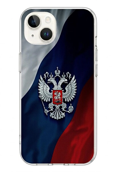 Le Balvo iPhone 13 - 14 Uyumlu Rusya Arması Baskılı Silikon Kılıf