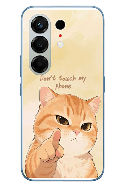 Le Balvo Tecno Camon 50 Ultra Uyumlu Dont Touch My Phone Baskılı Silikon Kılıf