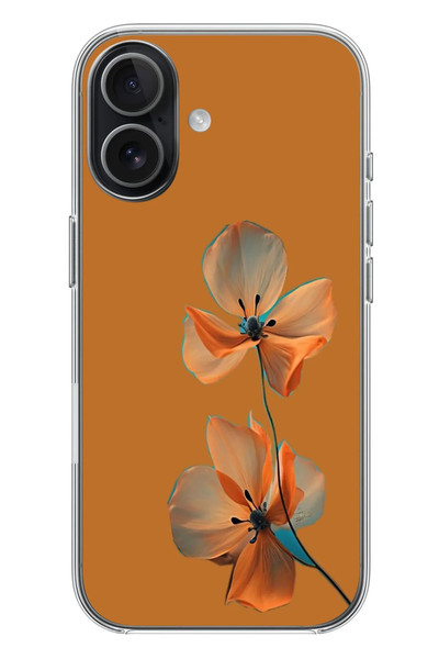 Le Balvo iPhone 17 Uyumlu Hibüskus Çiçeği Baskılı Silikon Kılıf