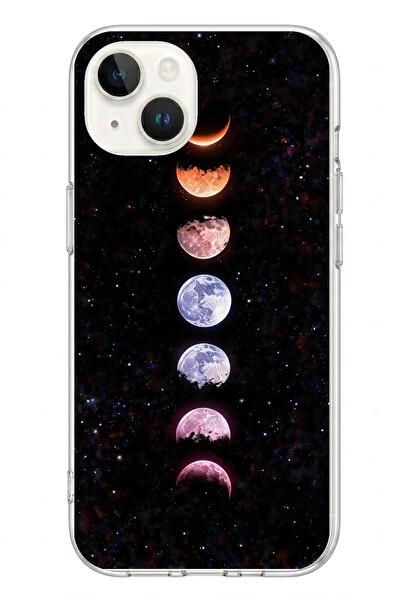 Le Balvo iPhone 13 - 14 Uyumlu Tüm Gezegenler Baskılı Silikon Kılıf