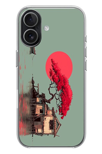 Le Balvo iPhone 17 Uyumlu Sahil Evi Baskılı Silikon Kılıf