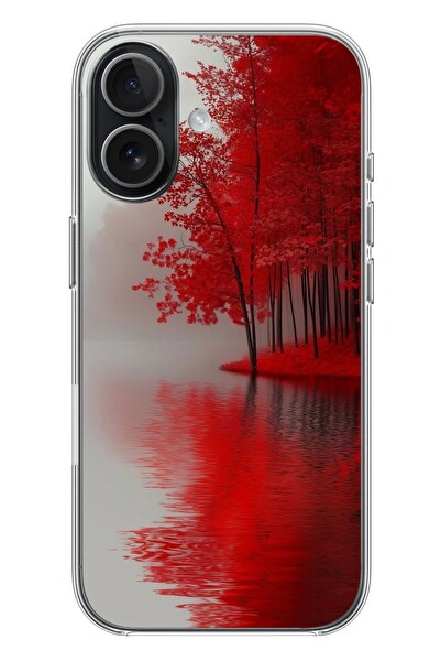 Le Balvo iPhone 17 Uyumlu Sonbahar Gölü Baskılı Silikon Kılıf