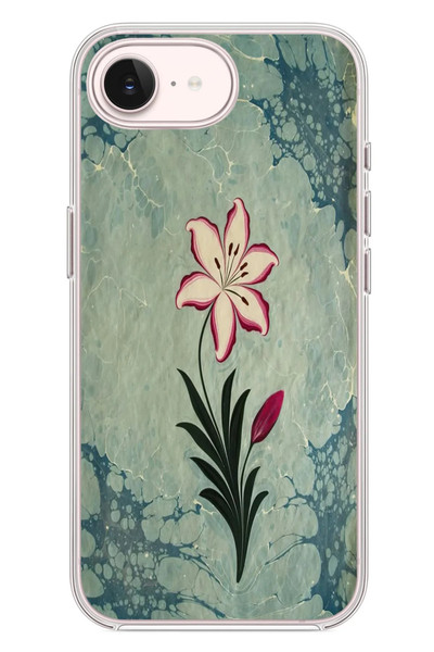 Le Balvo iPhone 17e Uyumlu Çiçek Deseni Baskılı Silikon Kılıf