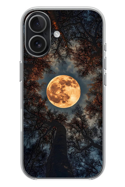 Le Balvo iPhone 17 Uyumlu Ay Gökyüzü Baskılı Silikon Kılıf